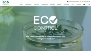 Screenshot Webseite Eco Control